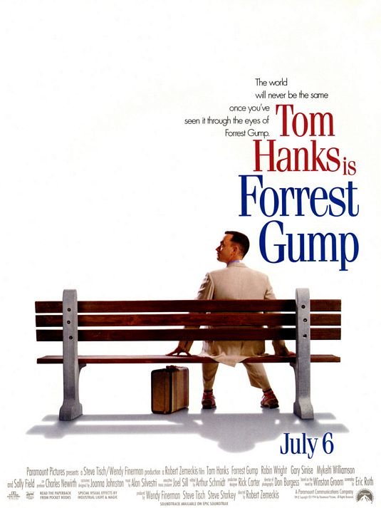 L'affiche du film Forrest Gump v.f.