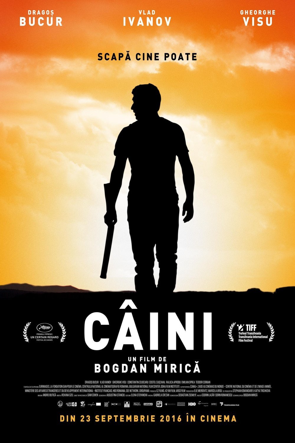 Romanian poster of the movie Câini