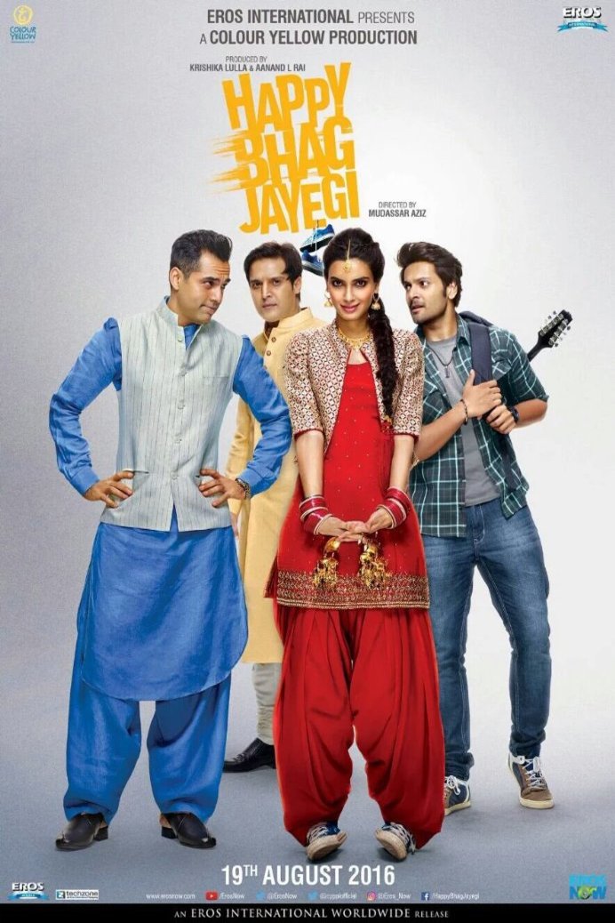 L'affiche originale du film Happy Bhaag Jayegi en Hindi