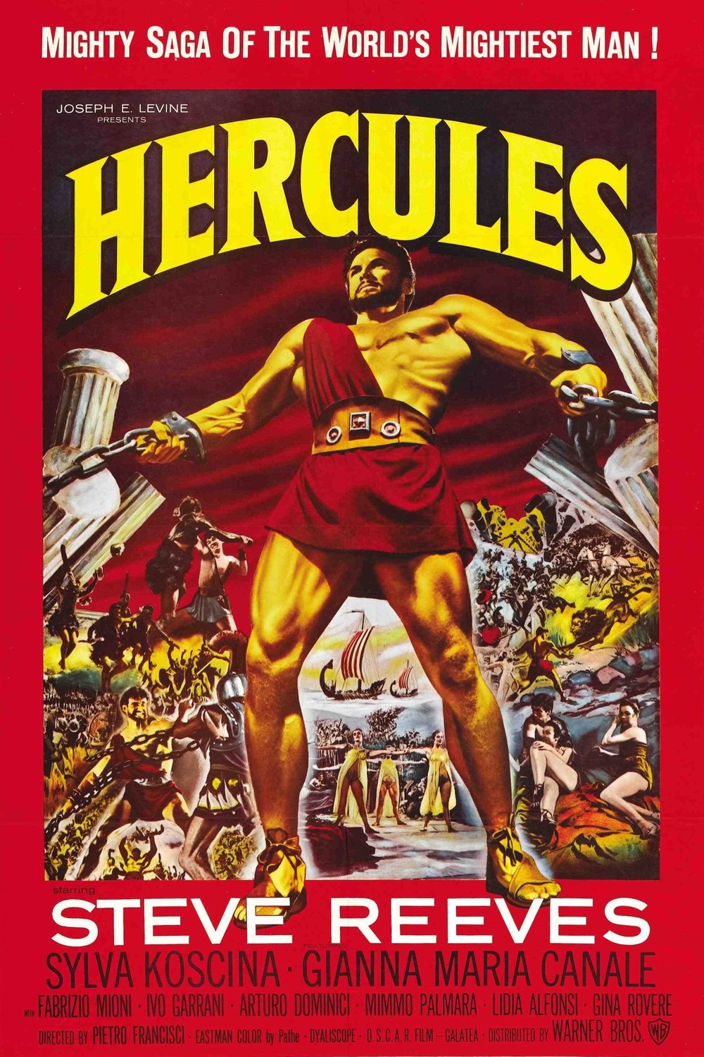 L'affiche originale du film Hercules en italien
