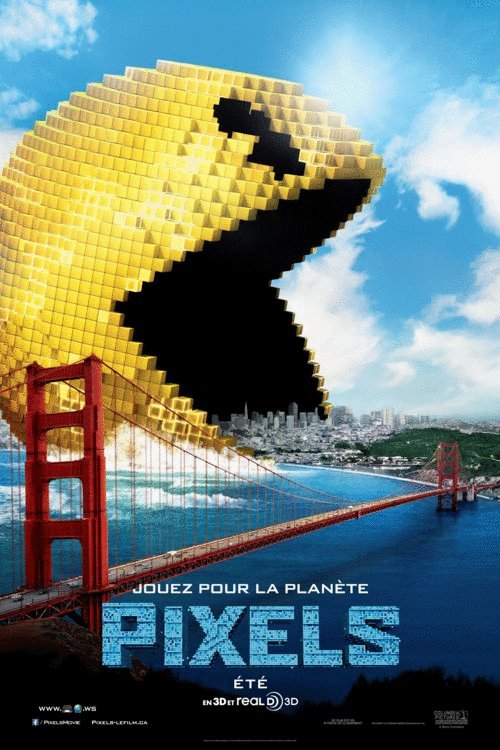 L'affiche du film Pixels v.f.