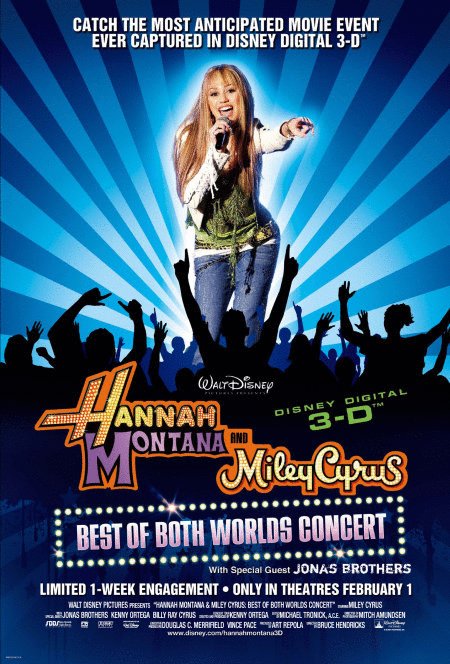 L'affiche du film Hannah Montana/Miley Cyrus: Best of Both Worlds Concert Tour
