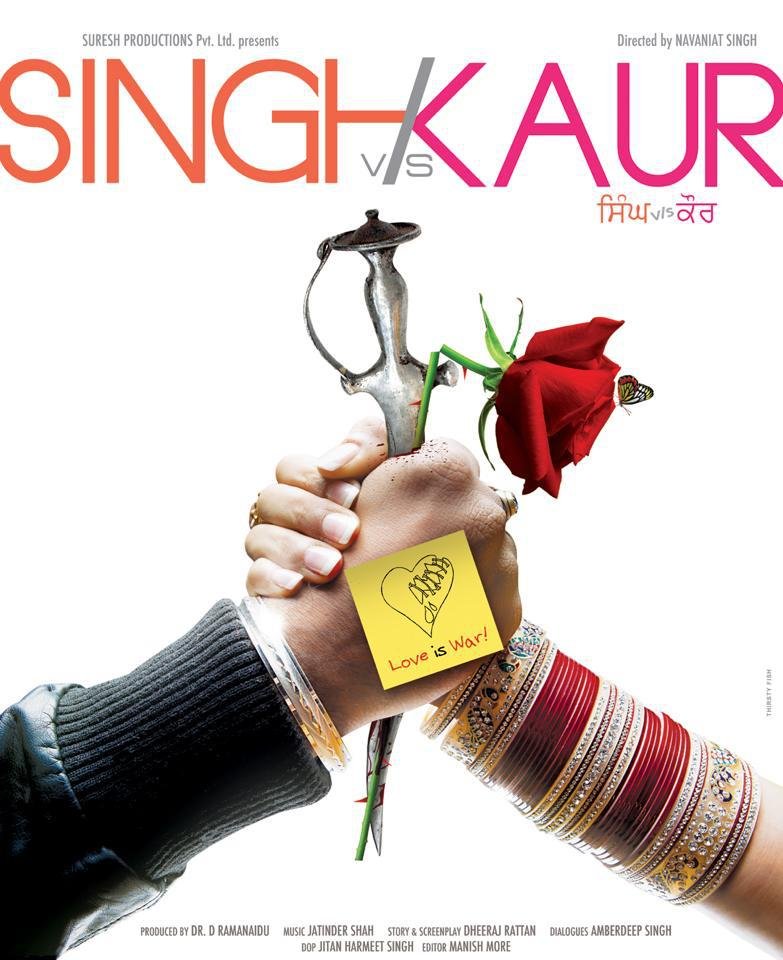 Punjabi poster of the movie Singh vs Kaur