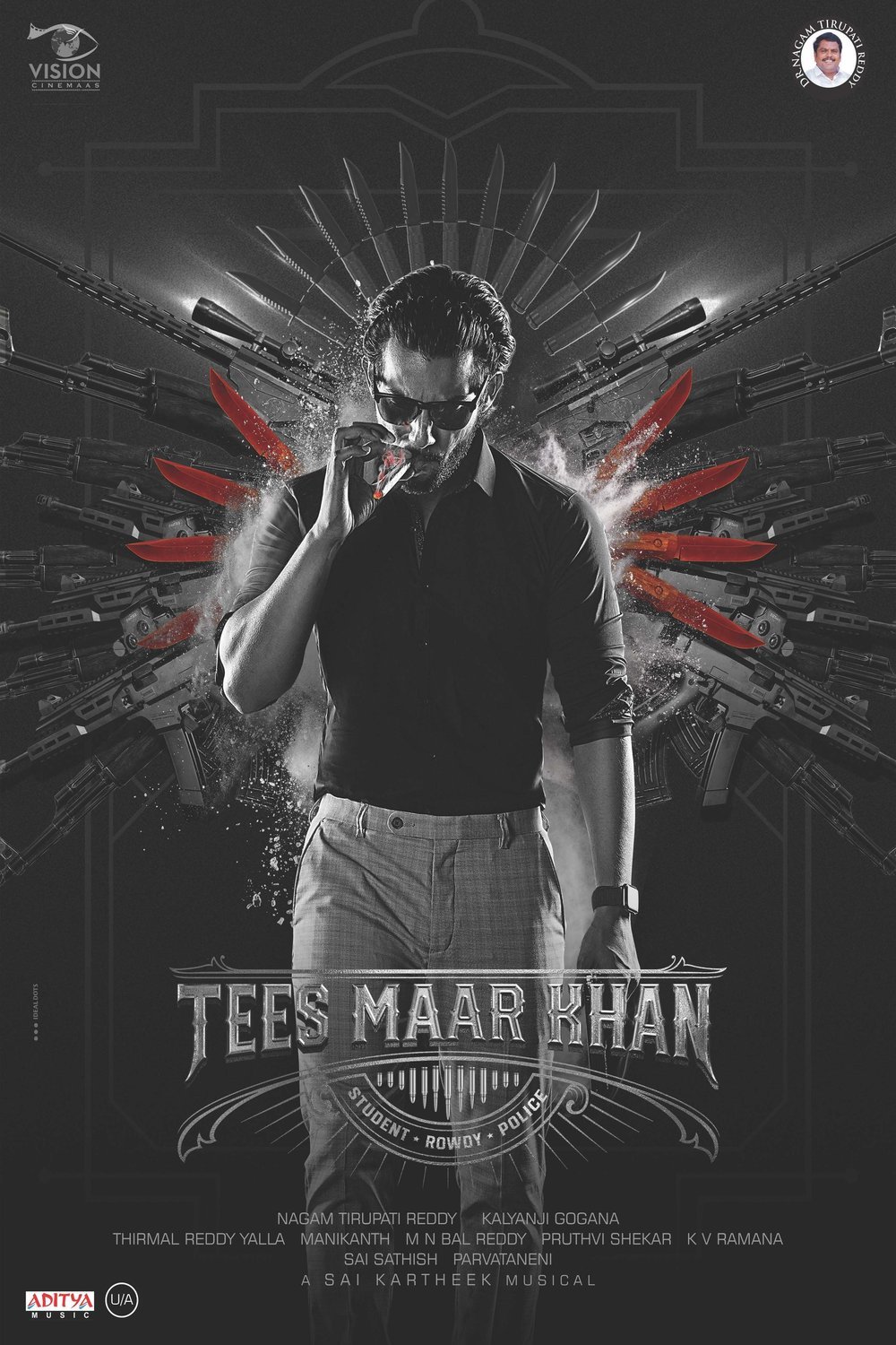 Telugu poster of the movie Tees Maar Khan
