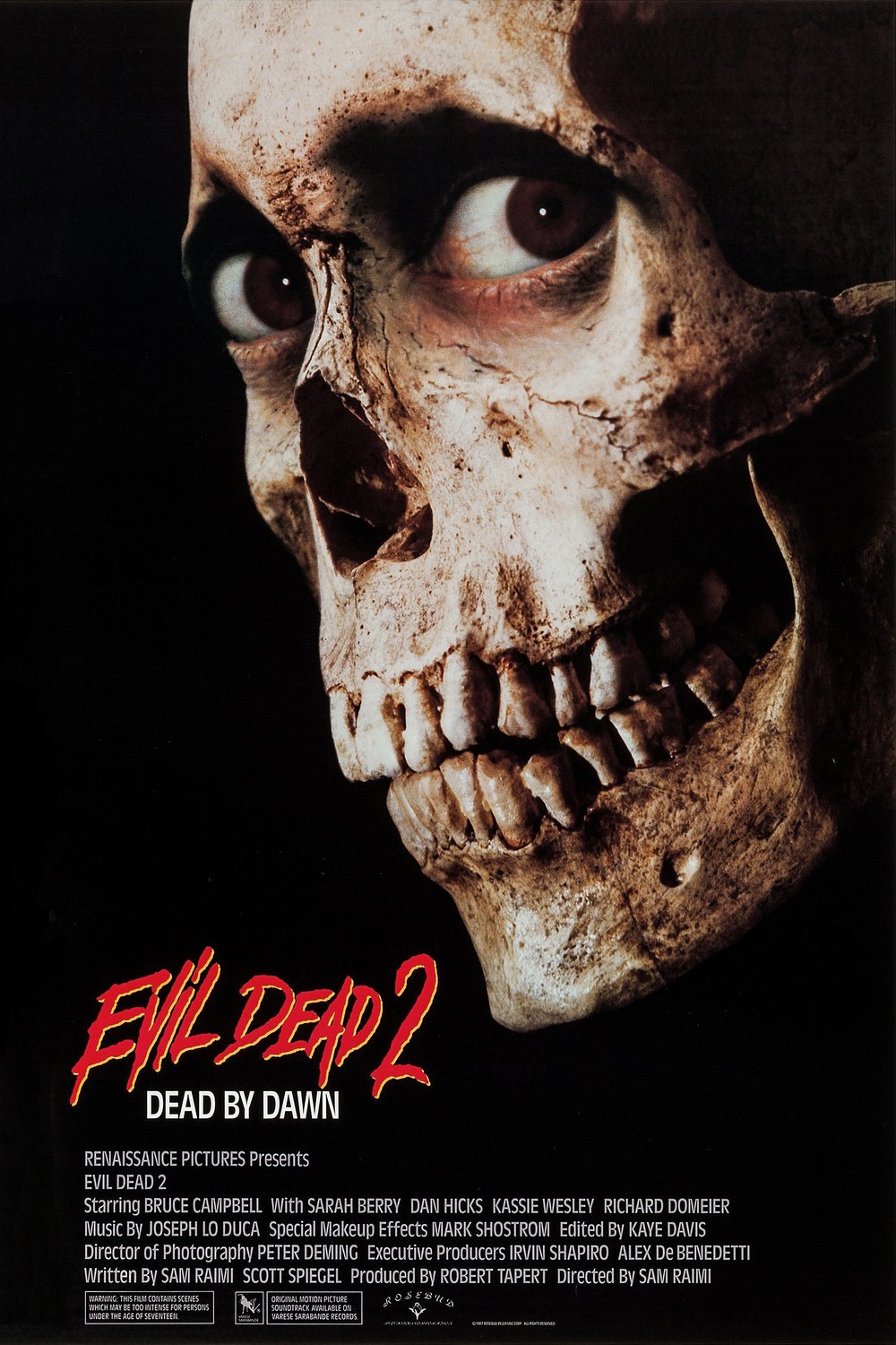 L'affiche du film Evil Dead 2: Dead by Dawn