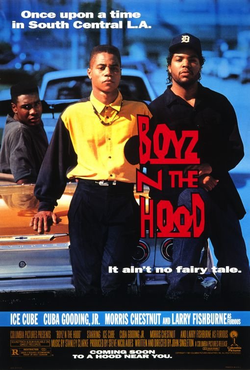 L'affiche du film Boyz'n the Hood, la loi de la rue