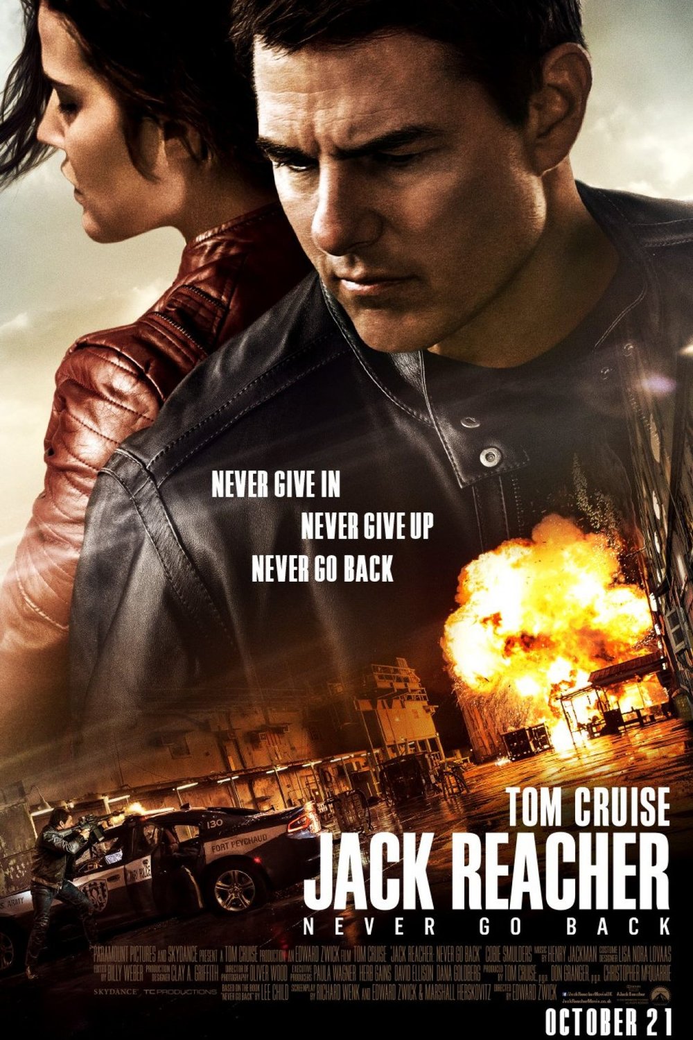 L'affiche du film Jack Reacher: Never Go Back