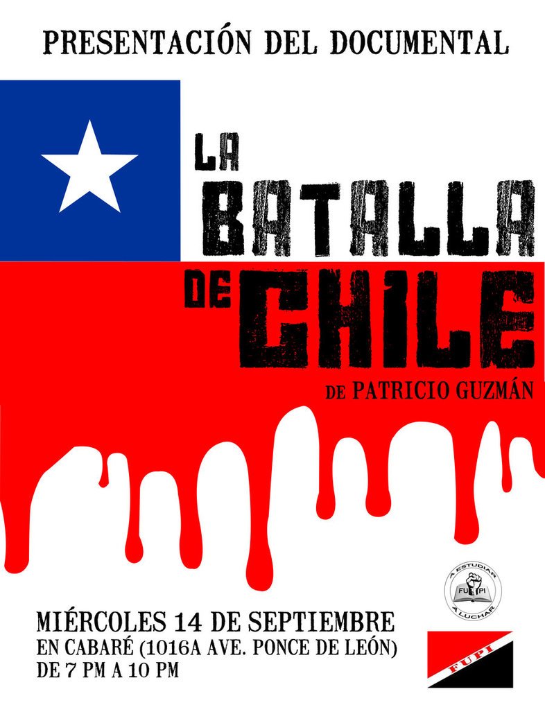 L'affiche originale du film La Batalla de Chile: La lucha de un pueb en espagnol