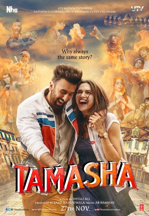 L'affiche originale du film Tamasha en Hindi