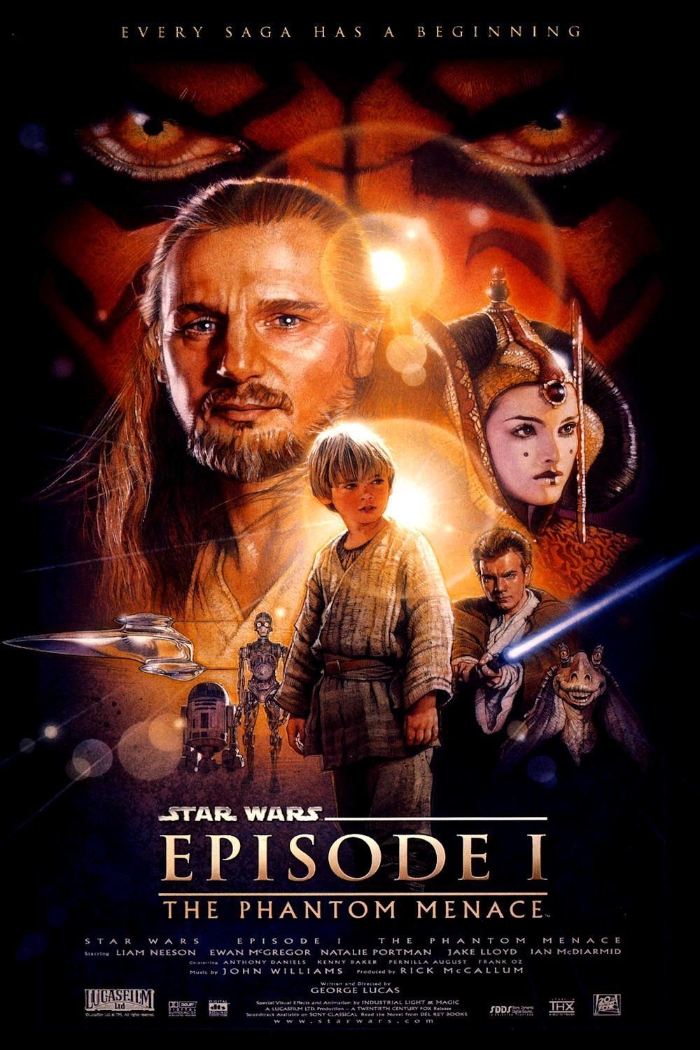 L'affiche du film Star Wars: Episode I - The Phantom Menace
