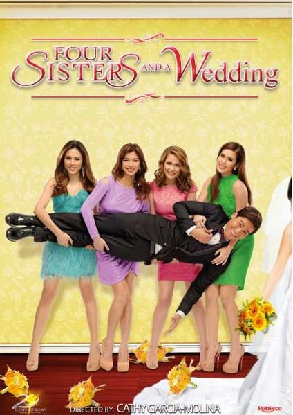 Tagalog poster of the movie Four Sisters and A Wedding