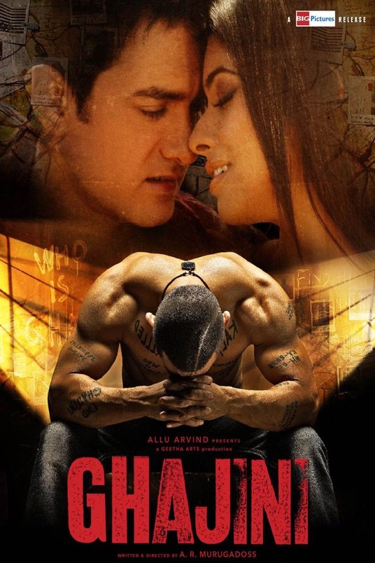 Tamil poster of the movie Ghajini