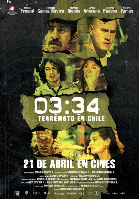 Spanish poster of the movie 03:34 Earthquake in Chile
