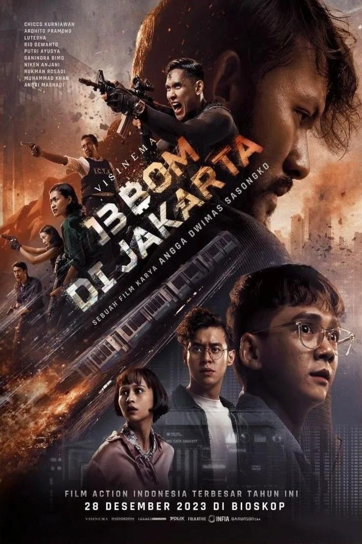 L'affiche originale du film 13 Bom di Jakarta en Indonésien