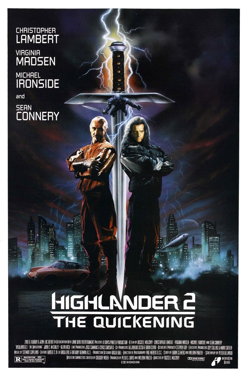 L'affiche du film Highlander 2: Le retour