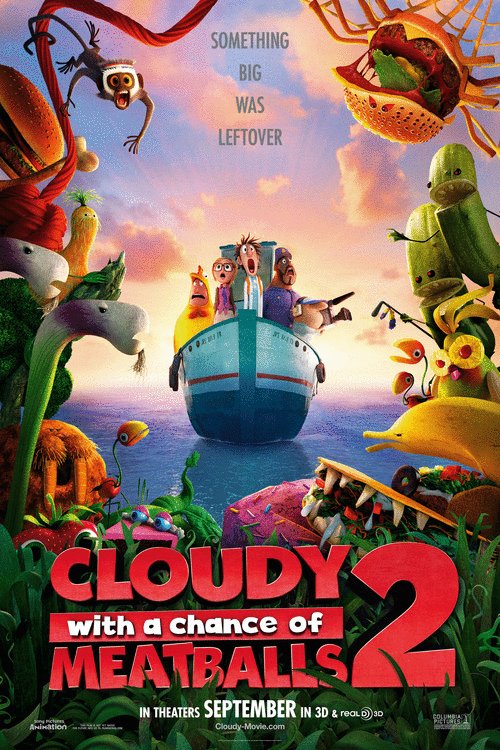 L'affiche du film Cloudy with a Chance of Meatballs 2