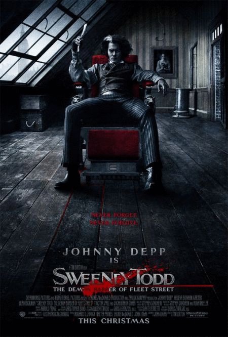L'affiche du film Sweeney Todd: Le diabolique barbier de Fleet Street