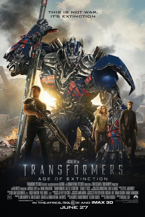 L'affiche du film Transformers: L'ère de l'extinction