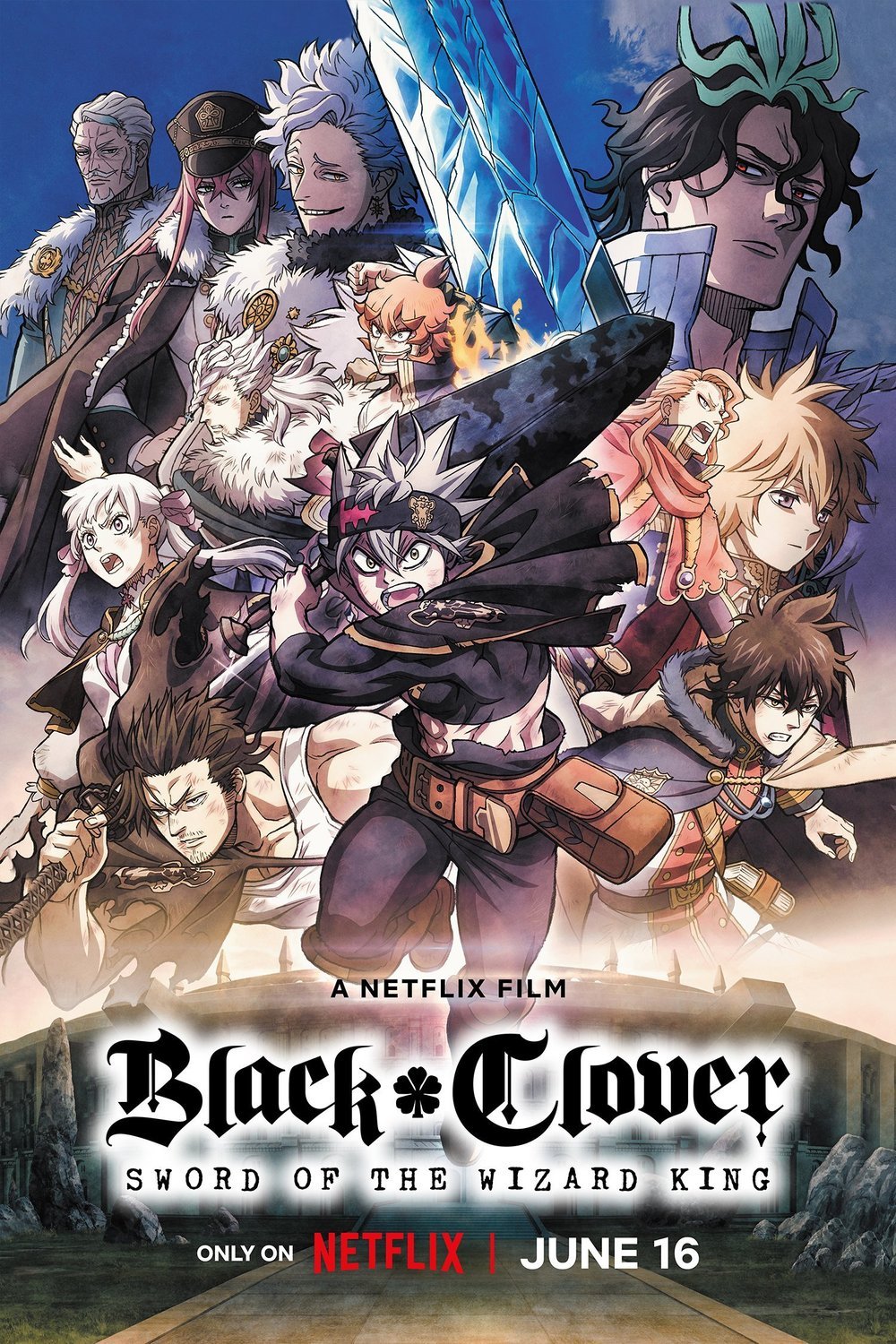 L'affiche originale du film Black Clover: Sword of the Wizard King en japonais