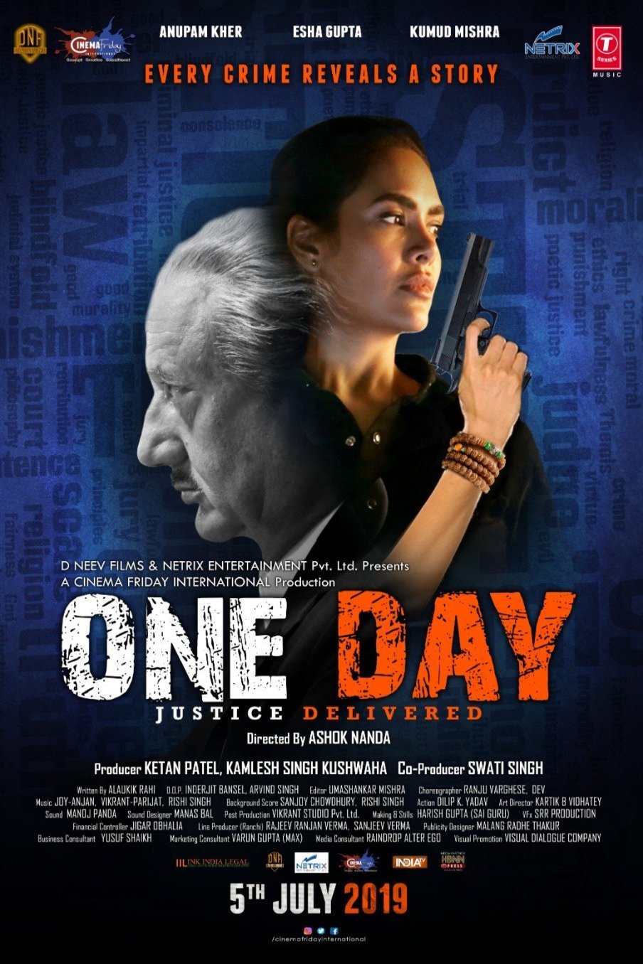Hindi poster of the movie One Day: Justice Delivered