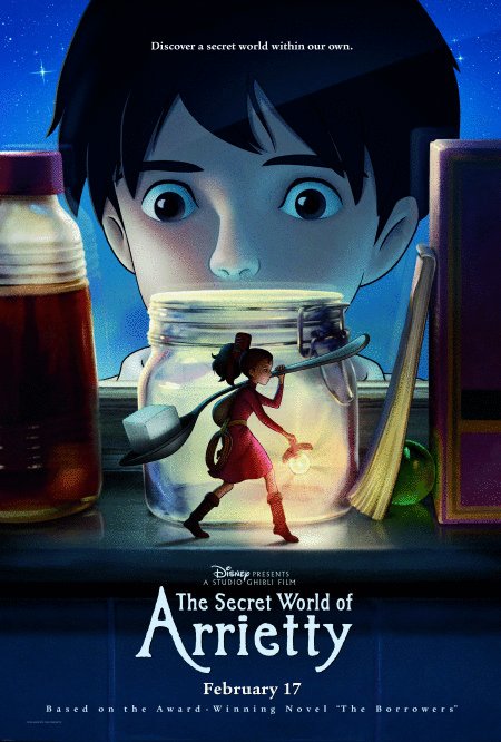L'affiche du film Arrietty: Le petit monde des chapardeurs