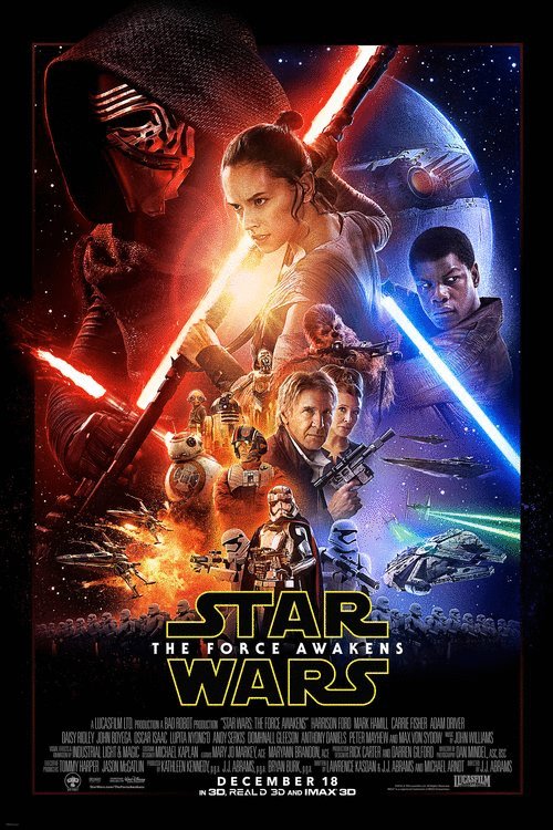 L'affiche du film Star Wars: Épisode VII - Le réveil de la force