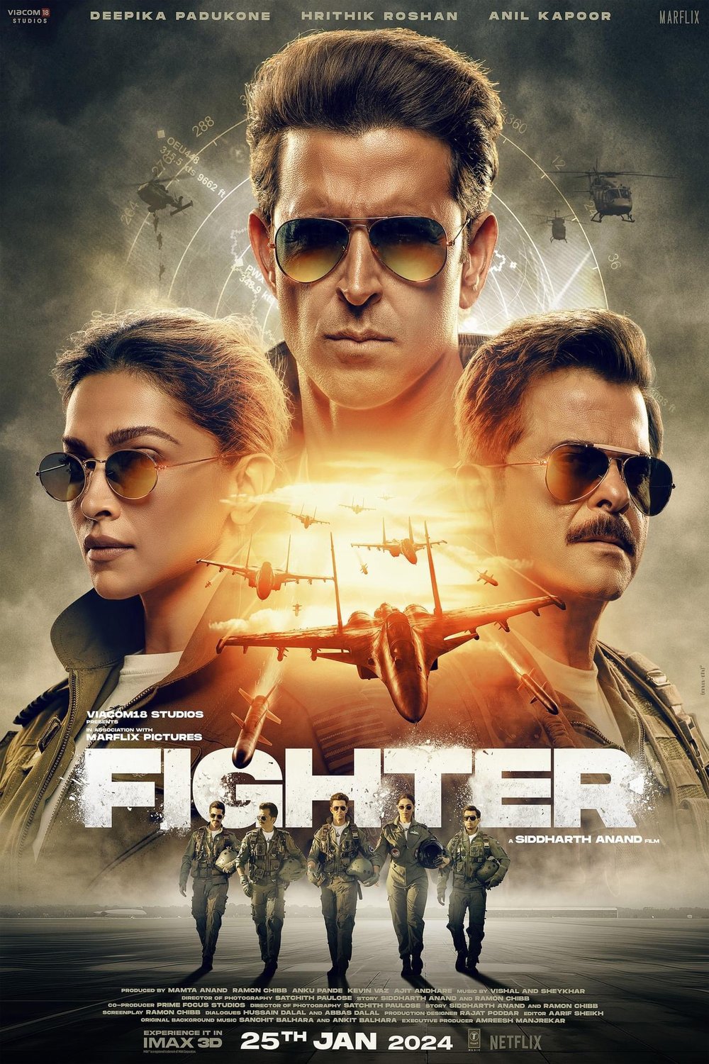 L'affiche originale du film Fighter en Hindi