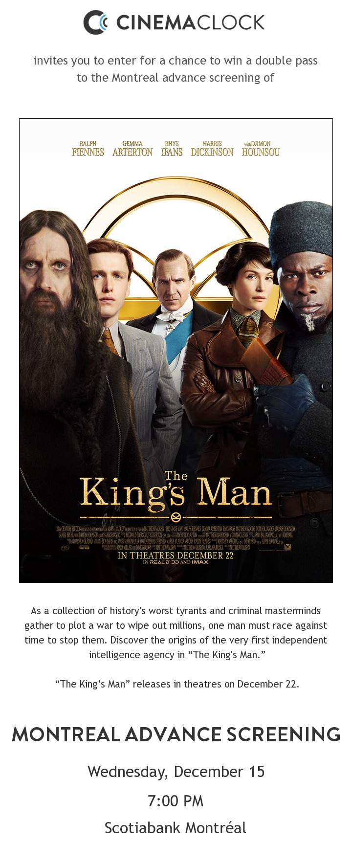 Promotion: The King's Man