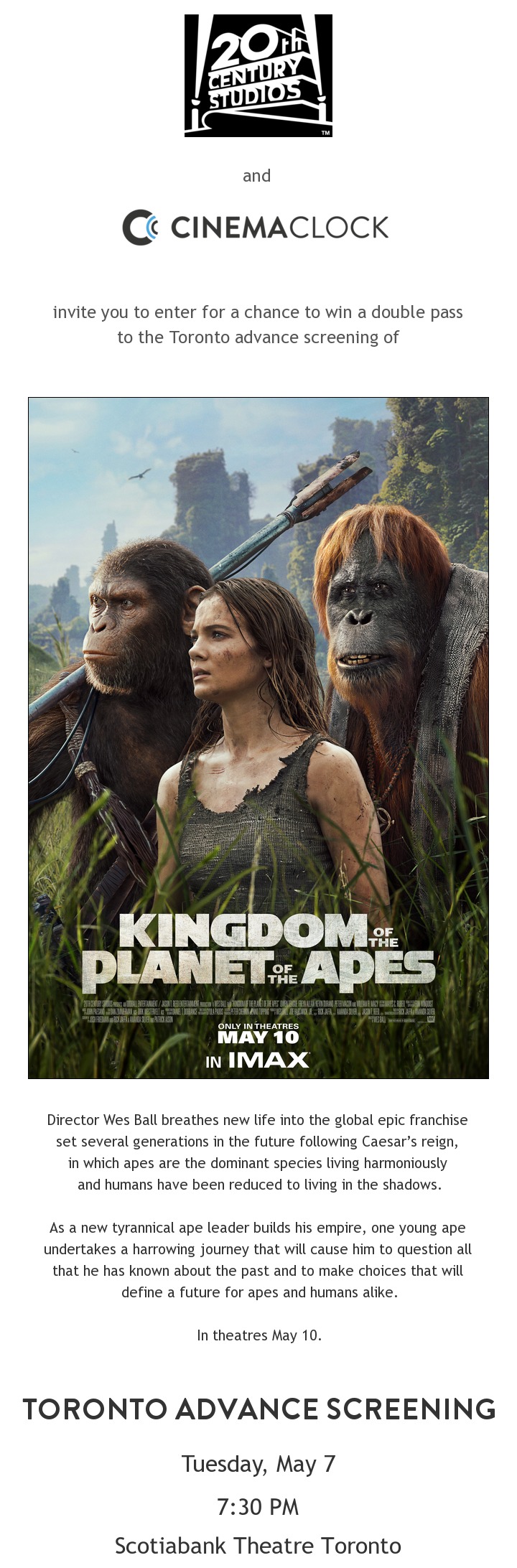 Promotion: Kingdom of the Planet of the Apes