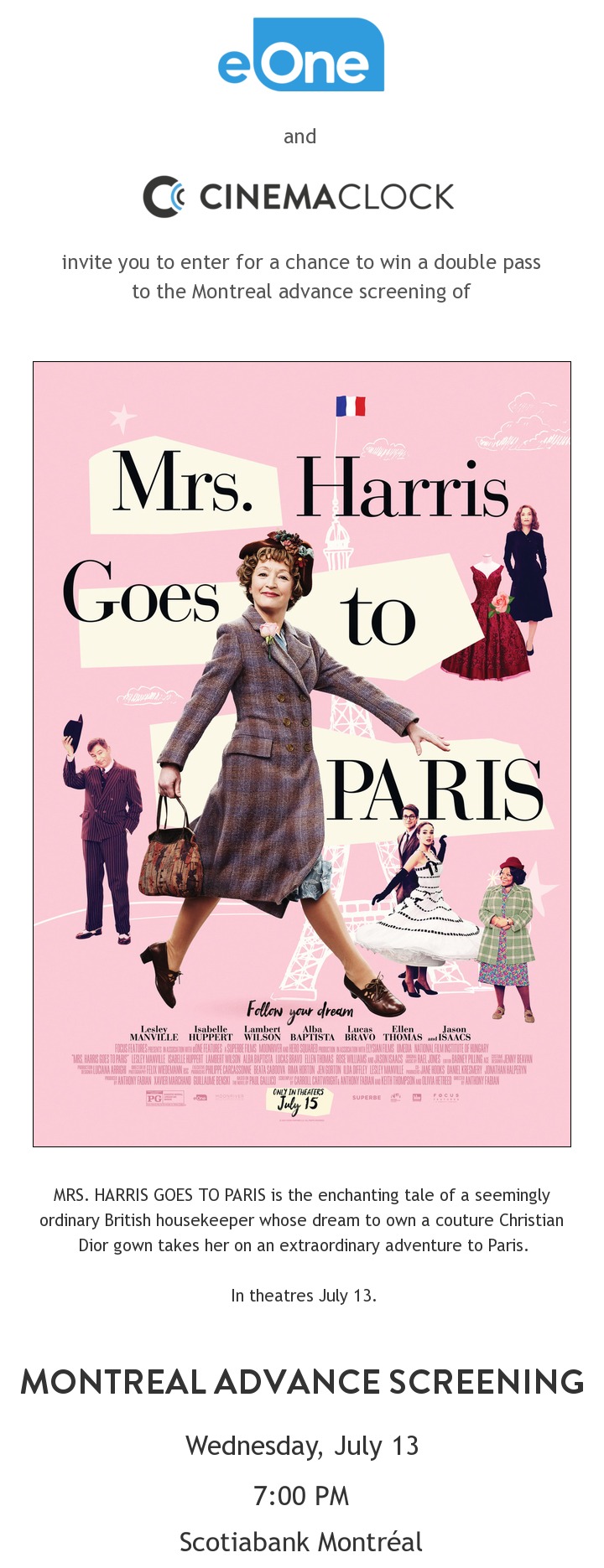 Promotion: Mrs. Harris Goes to Paris
