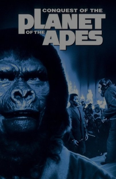L'affiche du film La Conquête de la planète des singes