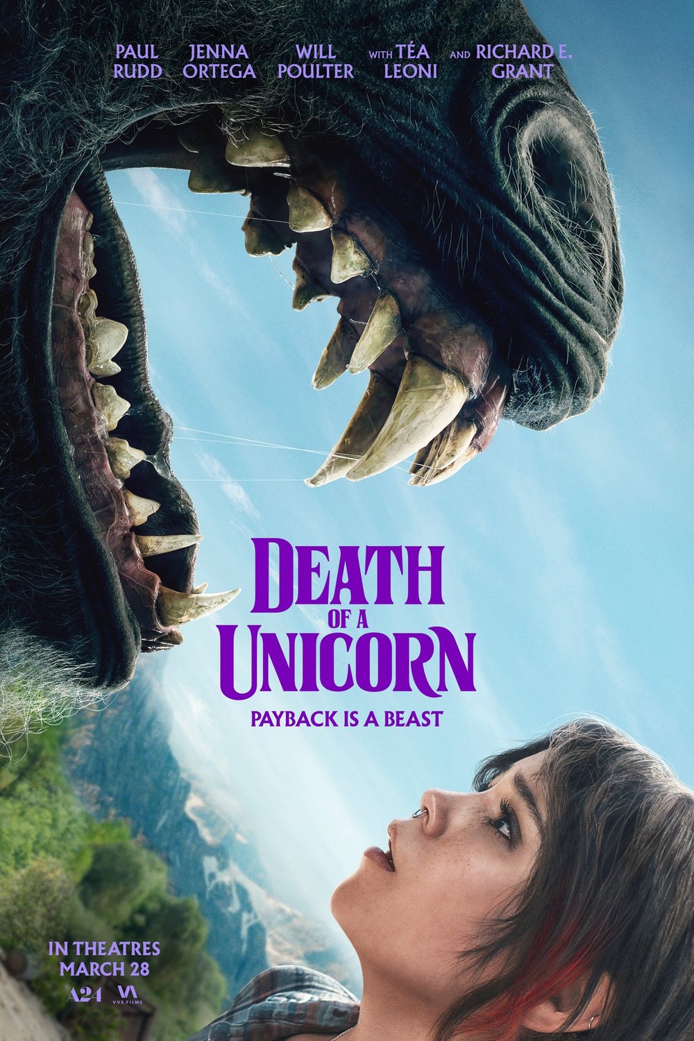 L'affiche du film Death of a Unicorn [2025]