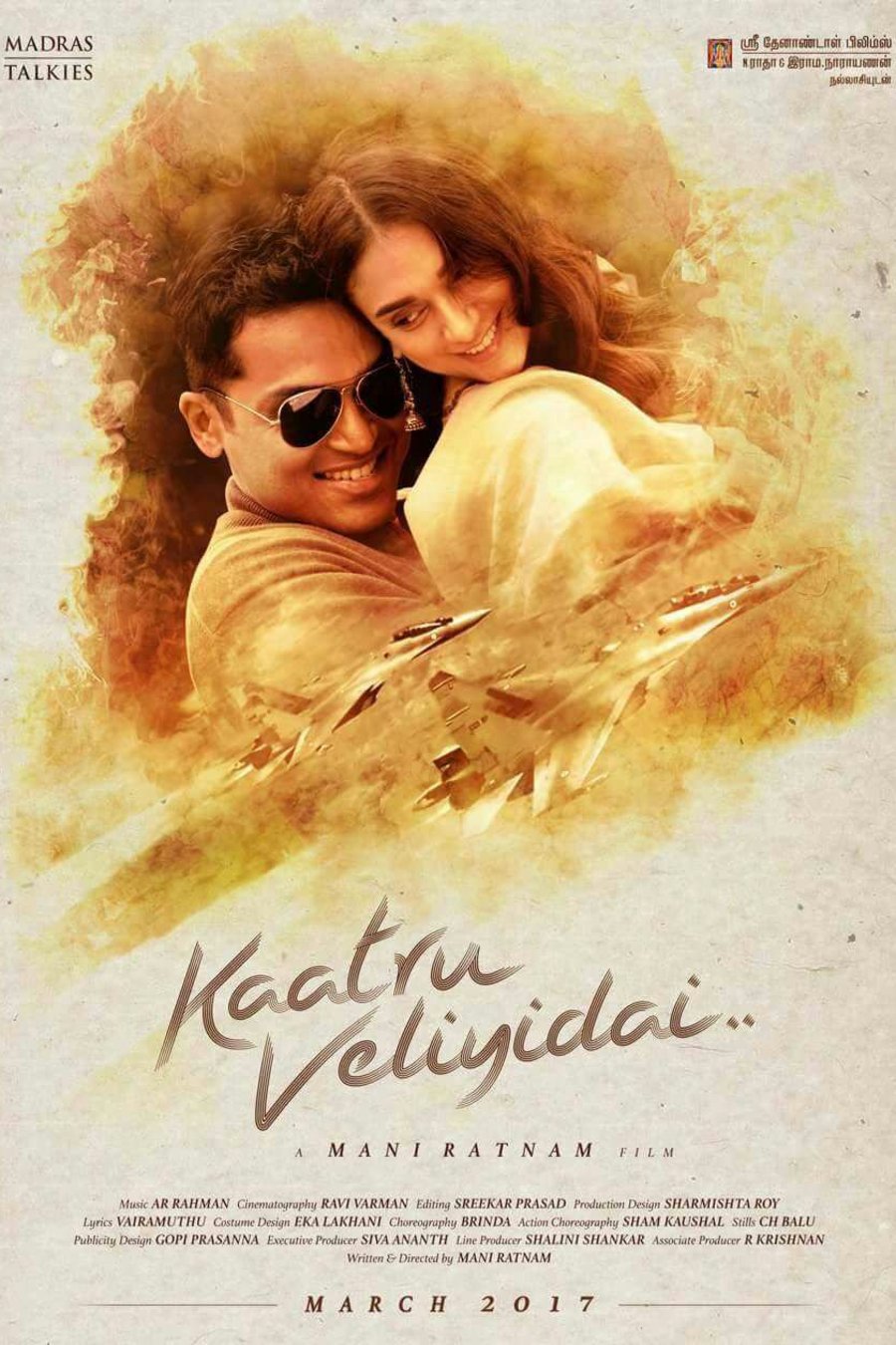 L'affiche originale du film Kaatru Veliyidai en Tamoul