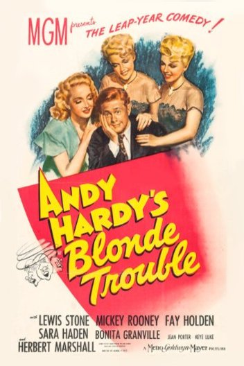 L'affiche du film Andy Hardy's Blonde Trouble