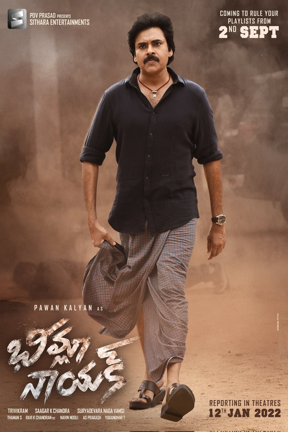 Telugu poster of the movie Bheemla Nayak
