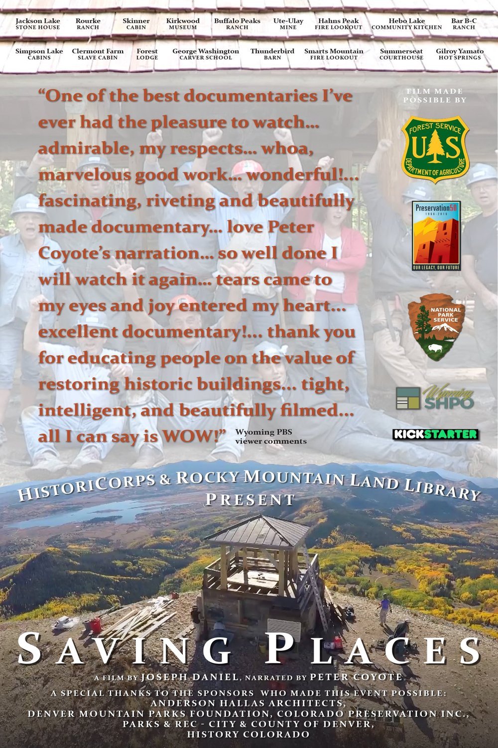 L'affiche du film Saving Places