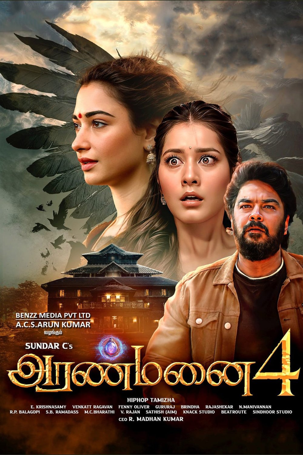L'affiche du film Aranmanai 4 [2024]