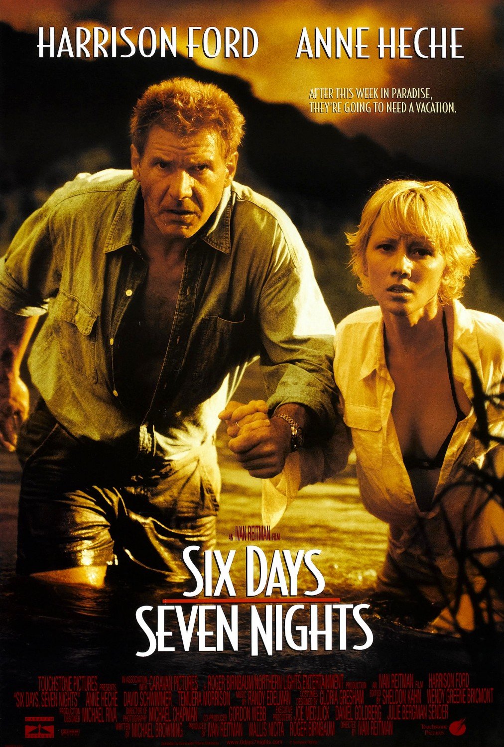 L'affiche du film Six Days, Seven Nights