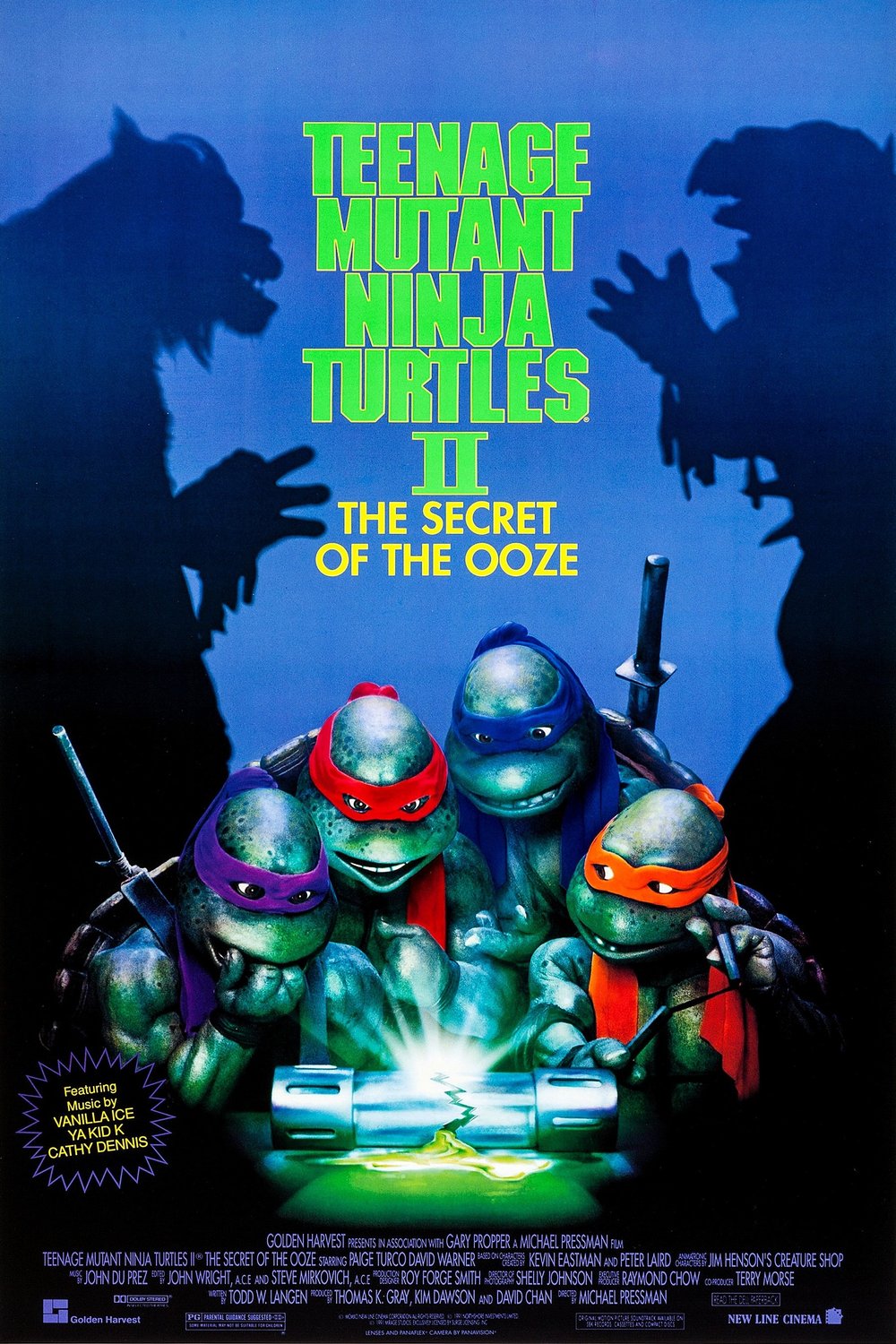 Poster of the movie Teenage Mutant Ninja Turtles II: The Secret of the Ooze
