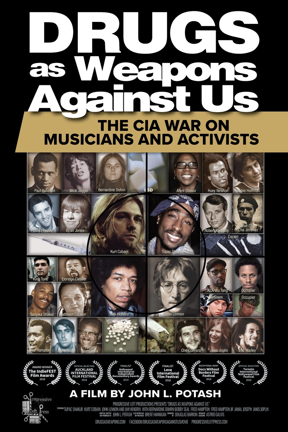 L'affiche du film Drugs as Weapons Against Us: The CIA War on Musicians and Activists