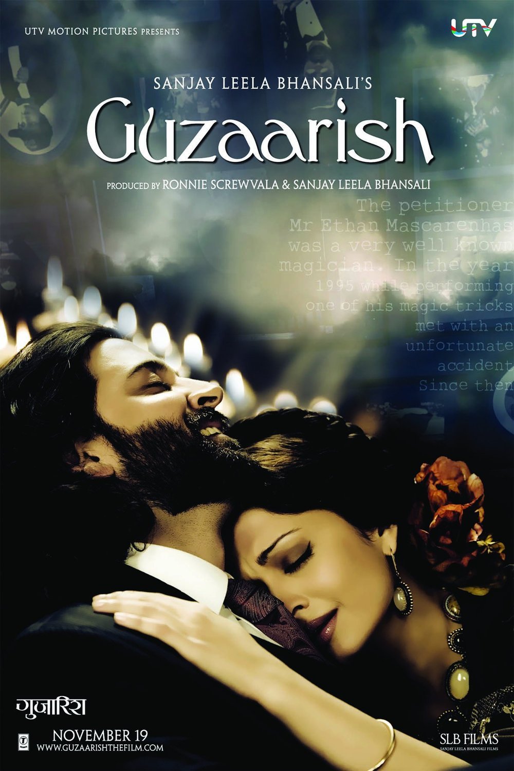 L'affiche originale du film Guzaarish en Hindi
