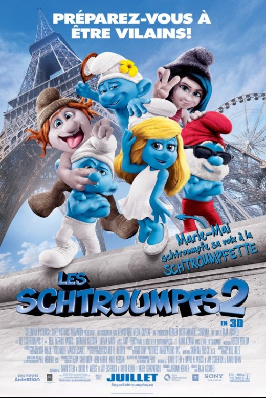 L'affiche du film Les Schtroumpfs 2