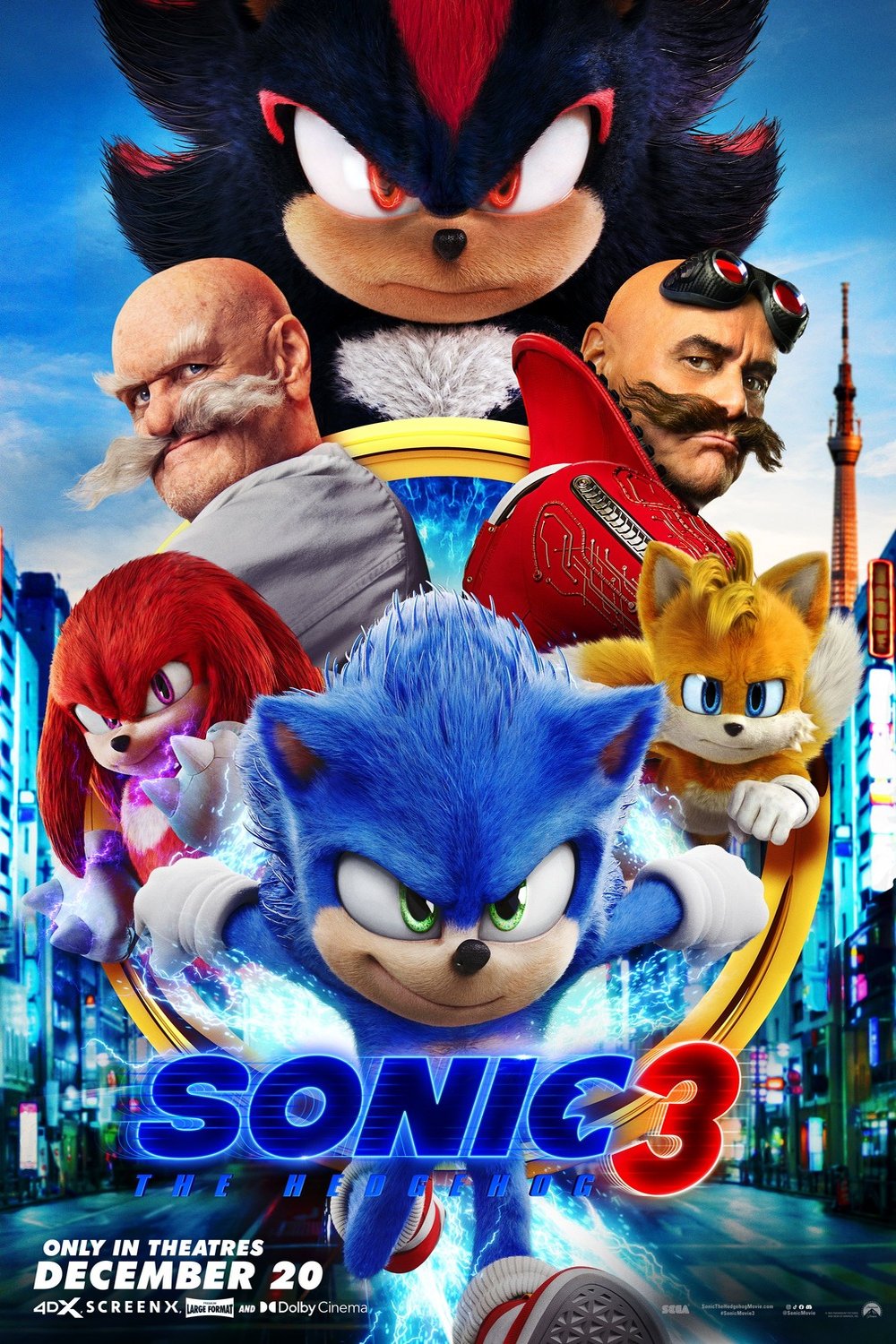 L'affiche du film Sonic the Hedgehog 3 [2024]