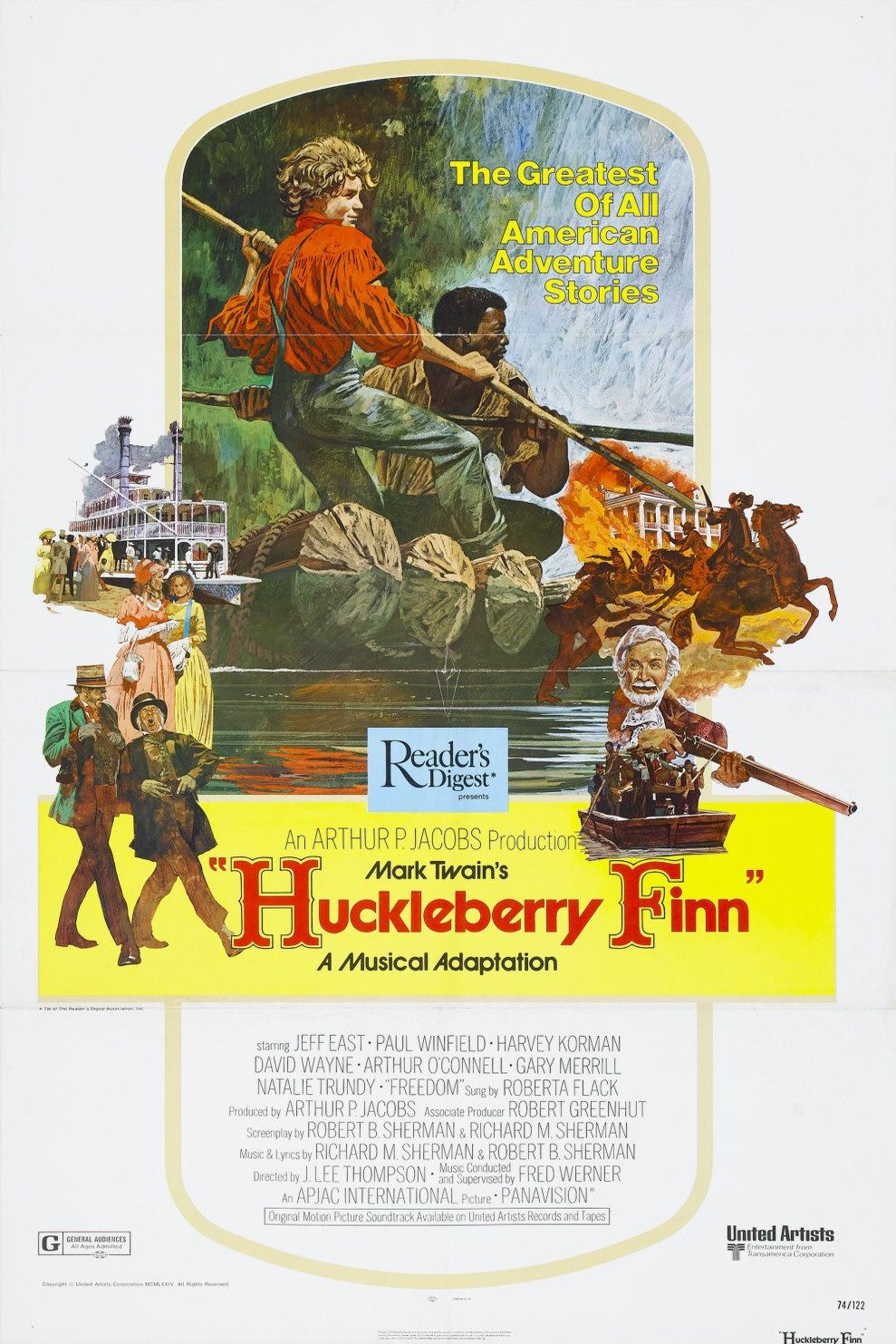 L'affiche du film Huckleberry Finn