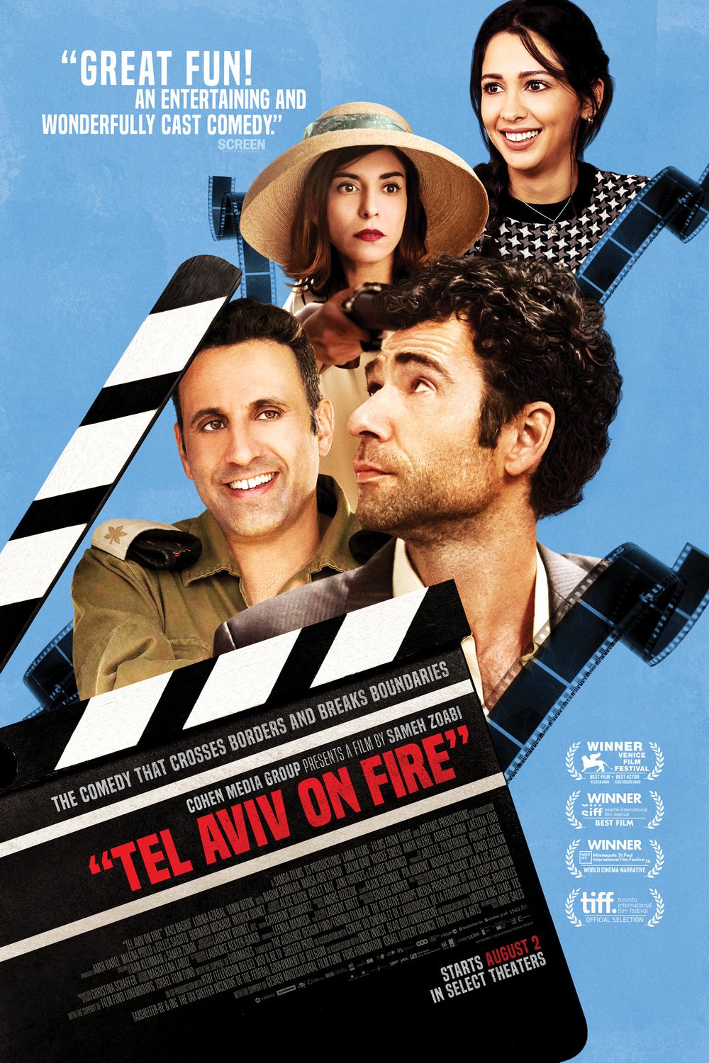 Arabic poster of the movie Feu à Tel Aviv