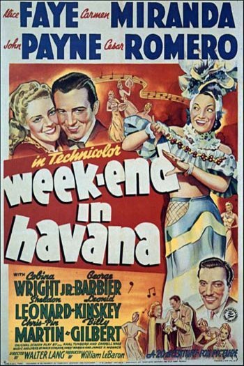 L'affiche du film Week-End in Havana