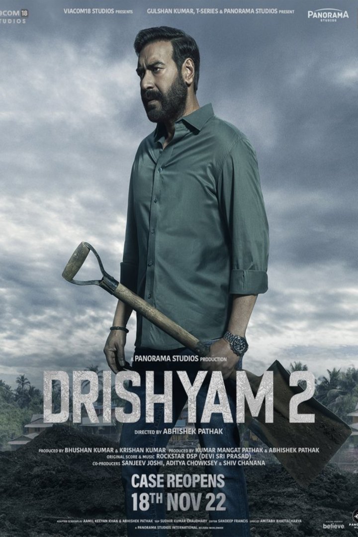L'affiche originale du film Drishyam 2 en Hindi