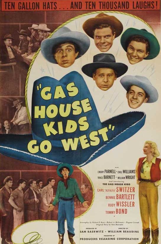 L'affiche du film Gas House Kids Go West [1947]