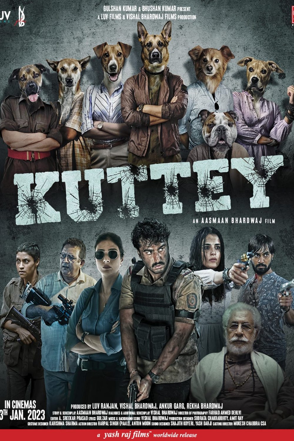 L'affiche originale du film Kuttey en Hindi