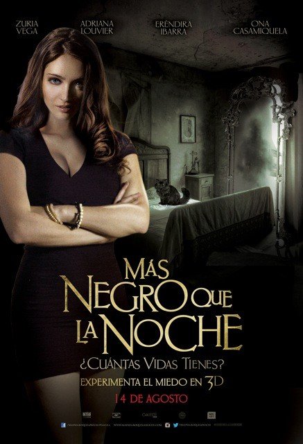 Spanish poster of the movie Más negro que la noche